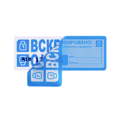Пломбировочная наклейка 27x76 мм Контур Термо 1716