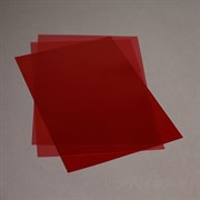 КРАСНАЯ ПРОЗРАЧНАЯ ОБЛОЖКА ДЛЯ ПЕРЕПЛЕТА А4 180 микрон, упаковка 100 шт. pvc180r