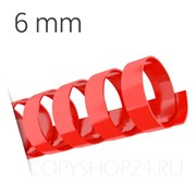 КРАСНАЯ ПЛАСТИКОВАЯ ПРУЖИНА 6 мм, упаковка 100 шт. pb06red